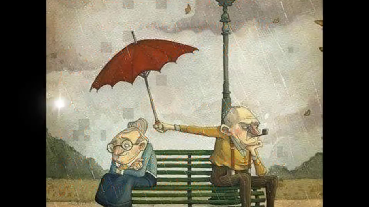 Злюсь на бывшего мужа. Дедушка с зонтом. Дедушка бабушка зонтик. Бабушка с дедушкой под зонтом. Старичок с зонтом.