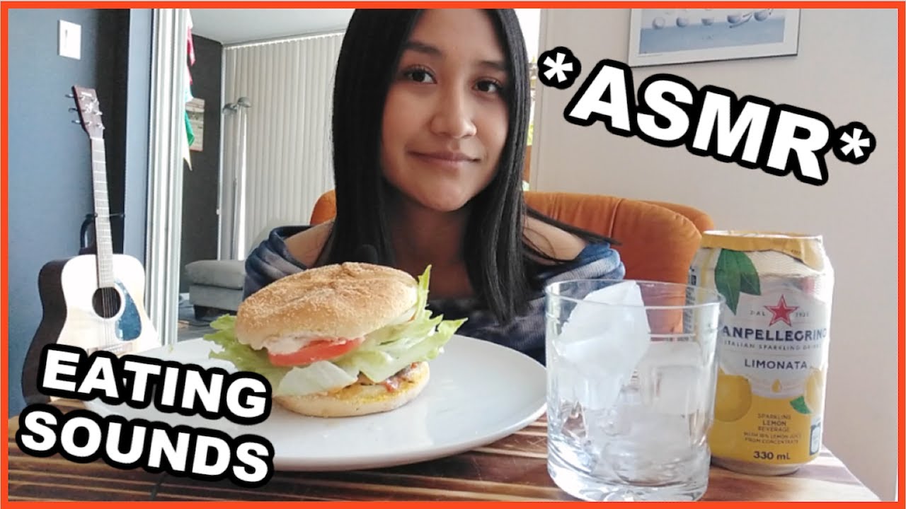 ASMR COMIENDO HAMBURGUESA 🍔 BURGER MUKBANG (EATING SOUNDS) ~ASMRILYN