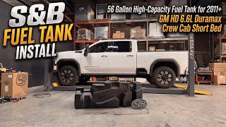 S&B 56 Gallon High-Capacity Fuel Tank Install for 2011-2026 GM Duramax 6.6L Crew Cab Short Bed