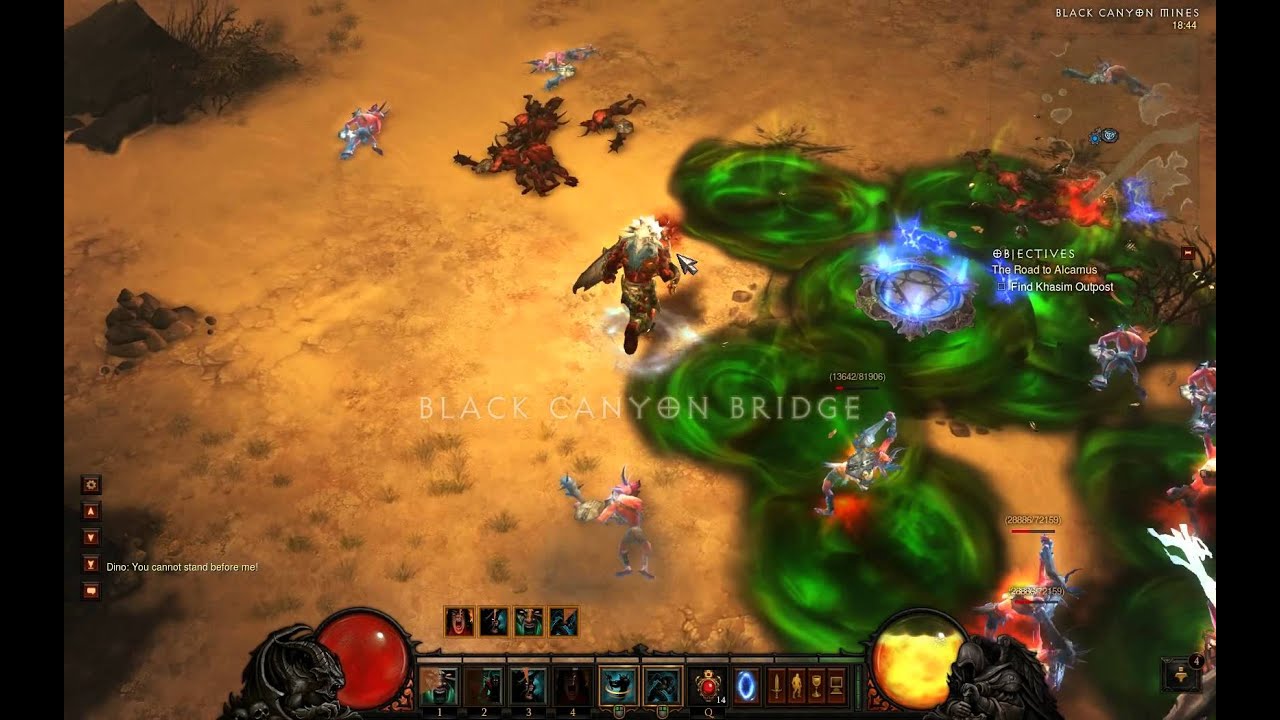 Diablo 3 - Solo Barb vs 3 Champions Packs (Act 2 Inferno, Double Tornado)