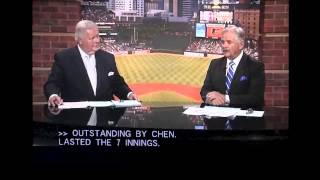 ♡台灣好棒♡ 陳偉殷 13勝繼續 加油20140815金鶯vs印地安人 球評賽後♡分析及好評-英文字幕