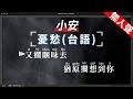 小安 憂愁 台語 無人聲伴奏KTV字幕 繁體Mandarin 拼音Pinyin 小安 憂愁 台語 無人聲伴奏KTV字幕 繁體Mandarin 拼音Pinyin