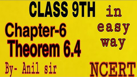 theorem 6.4 class 9 mathematics//If a transversal intersects two lines,........... is supplementary.