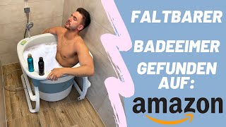 CRS Badeeimer - kleine faltbare Badewanne für Erwachsene und Kinder perfekt für Wim Hof Eistraining