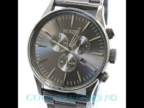 COOLWATCH31 A386-632 NIXON THE SENTRY CHRONO ALL GUNMETAL A386632 ニクソン セントリー クロノ オール ガンメタル ver3 0