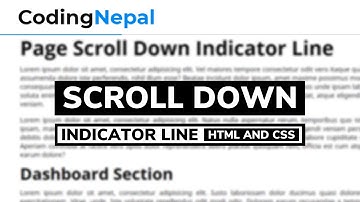 Page Scroll Down Indicator Line in HTML CSS & Javascript | CodingNepal