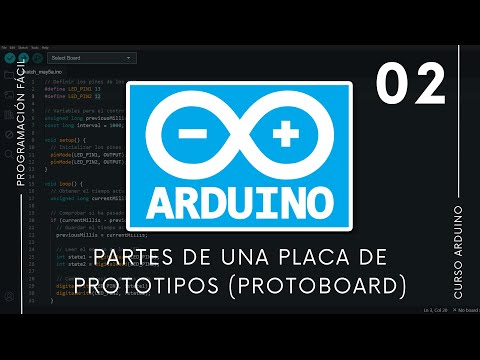 Partes de una placa de prototipos para Arduino (protoboard)