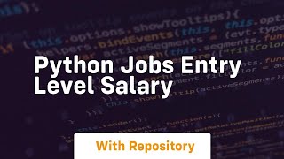 python jobs entry level salary