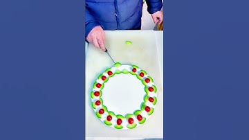 Easy-to-learn plating and bordering #fruit and vegetable shapes #simple plating tutorial #learn and