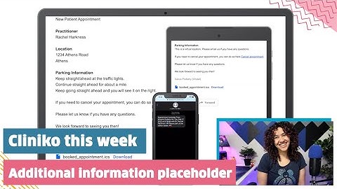 Cliniko this week: additional information placeholder