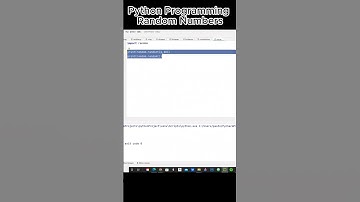 Python Programming Random Numbers #shorts #code #pythonprogramming #programming