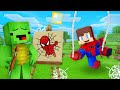 JJ and Mikey Use DRAWING MOD to BECAME SUPERHERO in Minecraft - Maizen