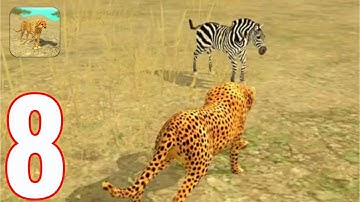 Wild Cheetah Sim 3D - Gameplay Walkthrough  Part 8 - Hunting Zebra (iOS, Android).