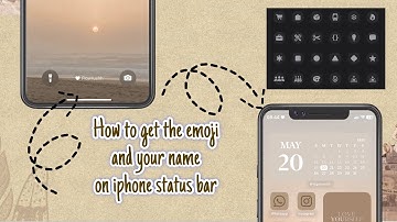 How to get any emoji and your name on iphone status bar 🤍