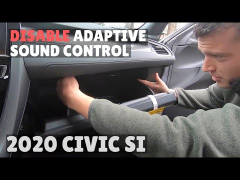 2020 Honda Civic Si에서 FAKE SOUND(Adaptive Sound Control)를 비활성화하는 방법