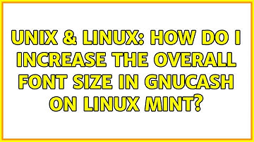 Unix & Linux: How do I increase the overall font size in GnuCash on Linux Mint? (2 Solutions!!)