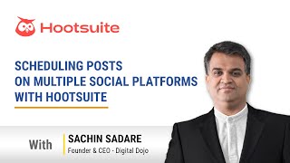 Scheduling posts on multiple social platforms using HootSuite