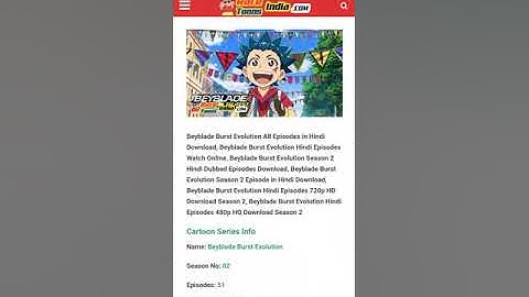 Beyblade burst evolution all episodes in Hindi