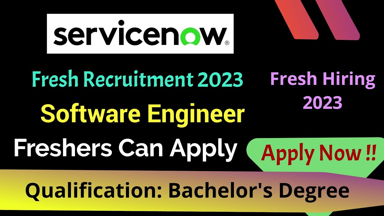 Servicenow Jobs For Freshers