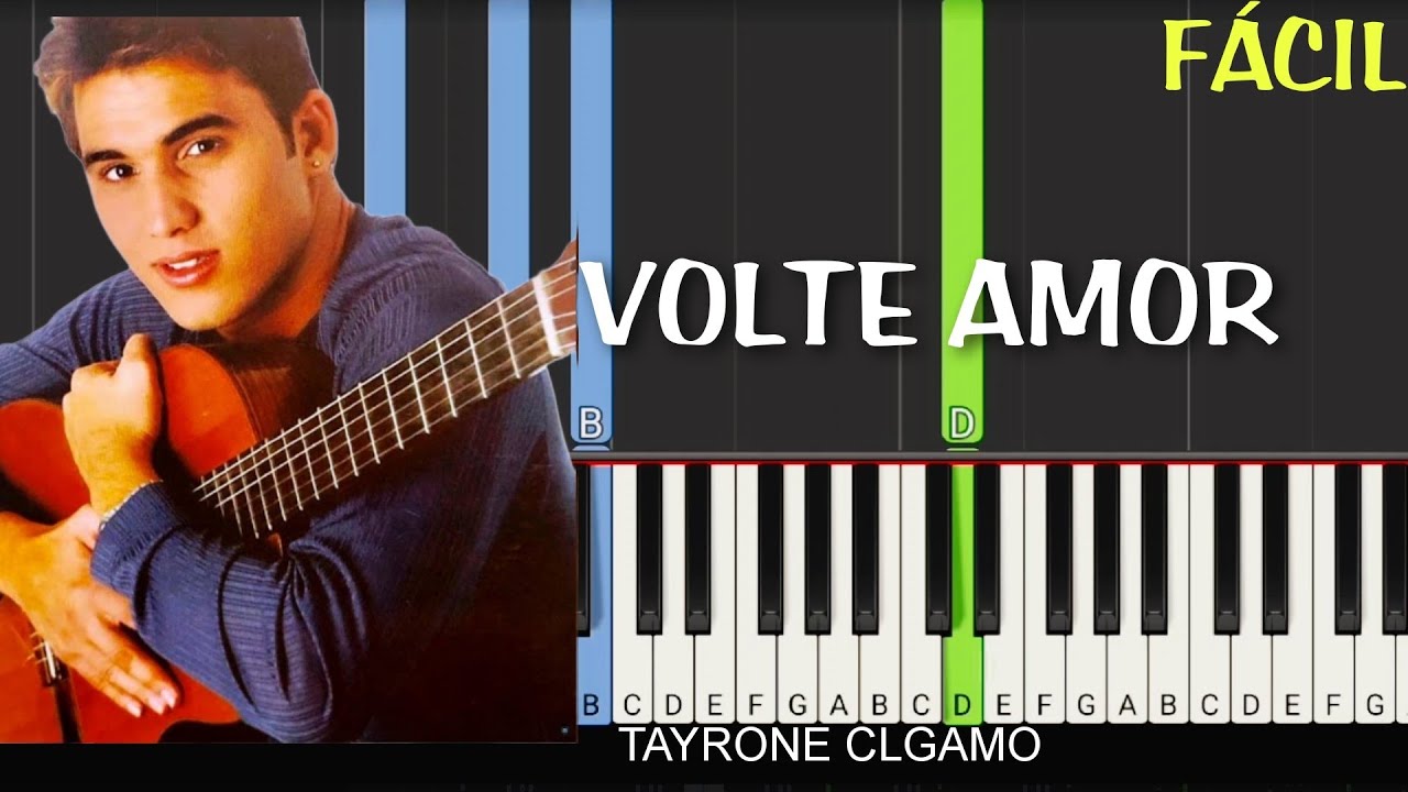 Tayrone CIgano - Volte Amor Piano Tutorial Fácil