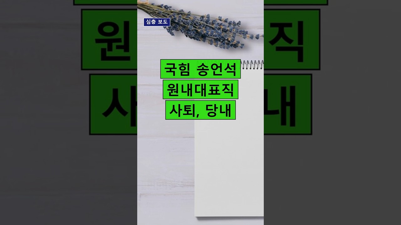 국힘 송언석 원내대표직 사퇴, 당내 변화 예고