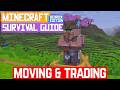 Getting Villagers To Your Base, Then Trading  Minecraft Bedrock Survival Guide Ep 7