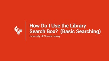 Using the Library Search Box