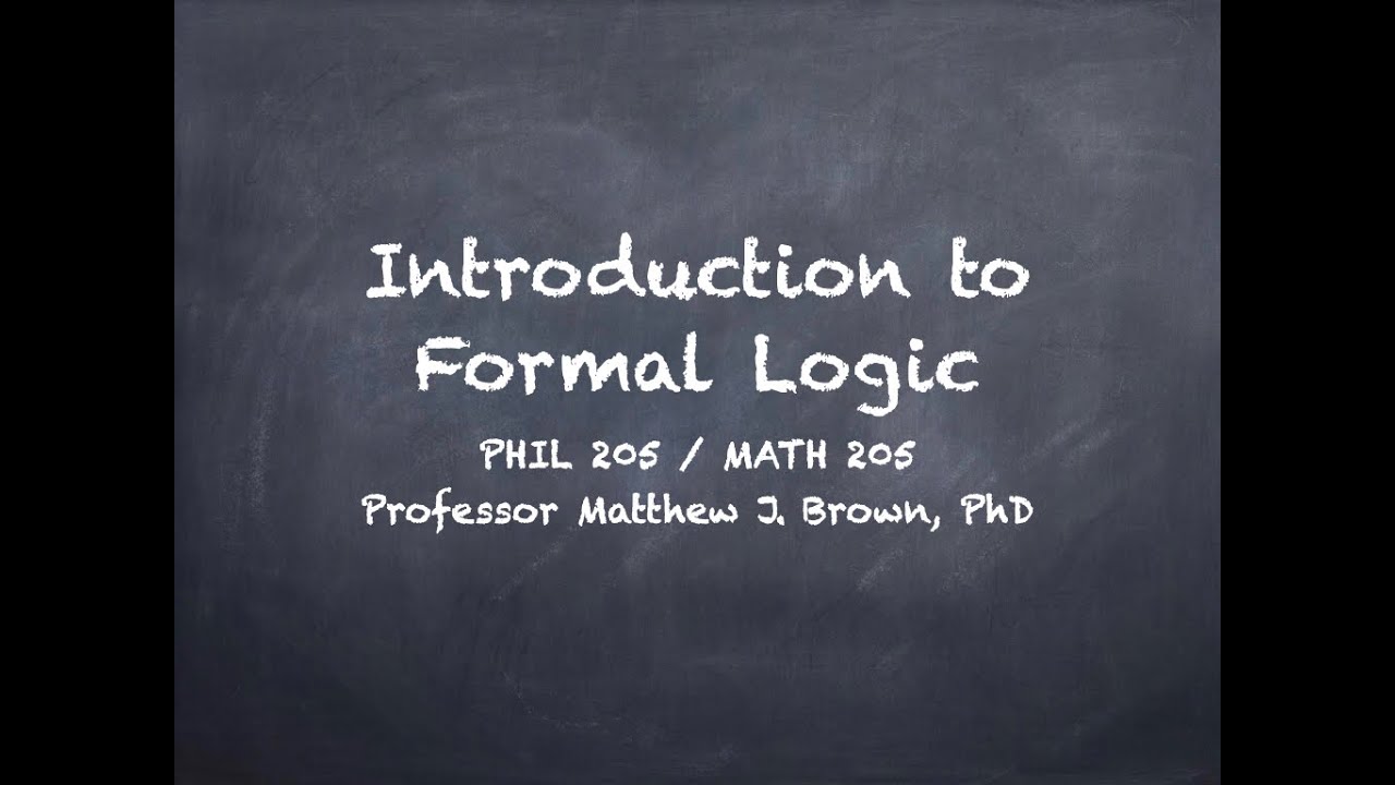 Thumbnail for Welcome to Introduction to Formal Logic