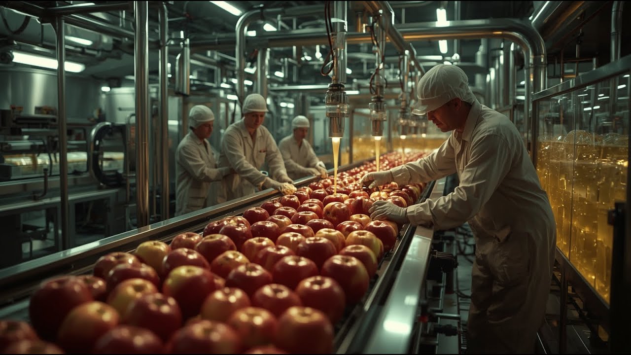 Inside an Apple Juice Factory – Incredible Fully Automated Production Process | No Humans
