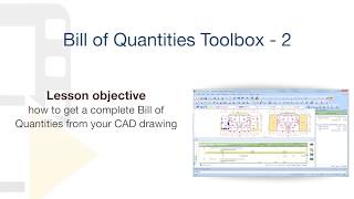 PriMus TAKEOFF Tutorial - Bill of Quantities Toolbox - 2 - ACCA software