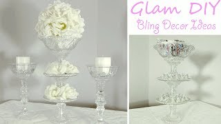 Dollar Tree DIY Glam Bling Wedding Centerpiece 3 Tier Candy Tray