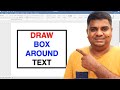 How to draw a box around text in word