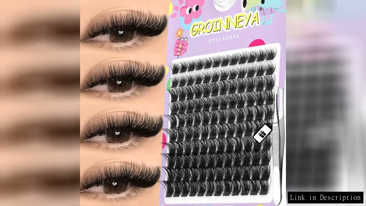 GROINNEYA DIY Lash Clusters for Individual Lashes Voluminous & Long-lasting? Eyelash Extensions Natu