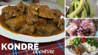 KONDRÉ  DE CHÈVRE/ STEWED GOAT MEAT PLANTAIN/how to cook kondré