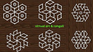 #RangoliDesigns with 7*4 dots|daily  kolam | muggulu | simple rangoli |@virtualartrangoli