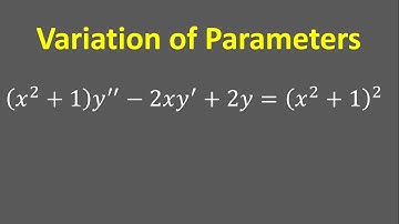 Differential Equation Variation of Parameters: (x^2 + 1)y