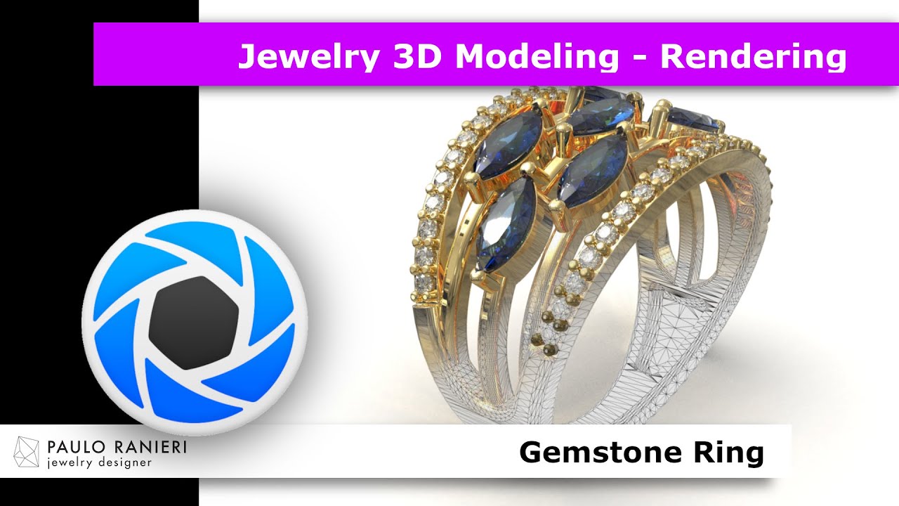 Keyshot Rendering Animation  - Gemstone Ring 3D Modeling - Jewelry Design