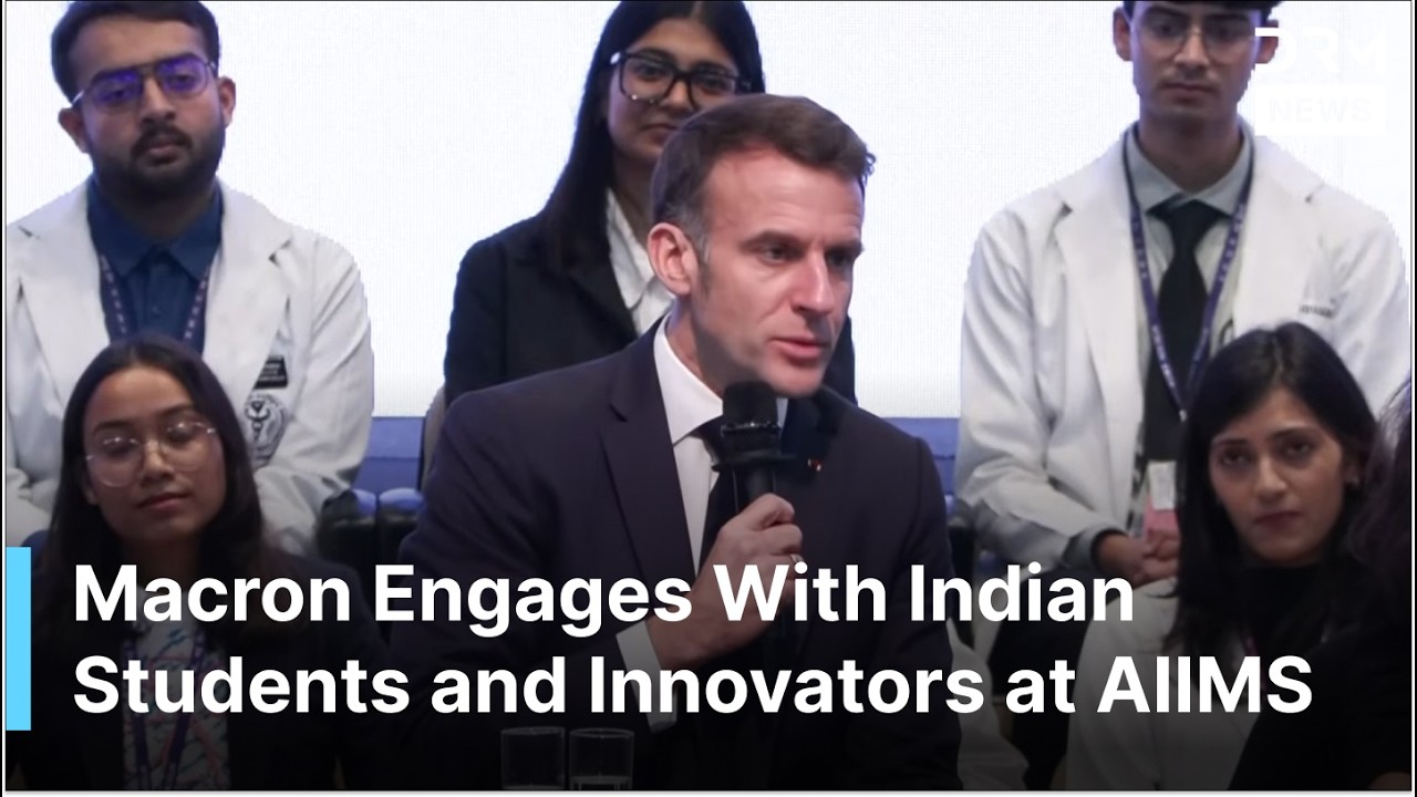 FULL DISCUSSION: French President Macron Meets India's Students & Innovators at AIIMS Delhi | AC1G