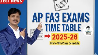 AP 6th to 9th Class FA3 Syllabus 2025-26 | Formative Assessment 3 Exam Topics|hr maths