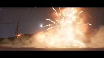 Desert Night Explosion VFX | Houdini Destruction FX + HIP File (Karma XPU)