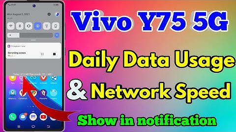 How To Show Daily Data Usage In Vivo y75 5g | Vivo y75 5g Show Daily Data Usage