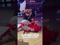 A little friendly competition pregame between Dillon and Benny the Bull 🤣