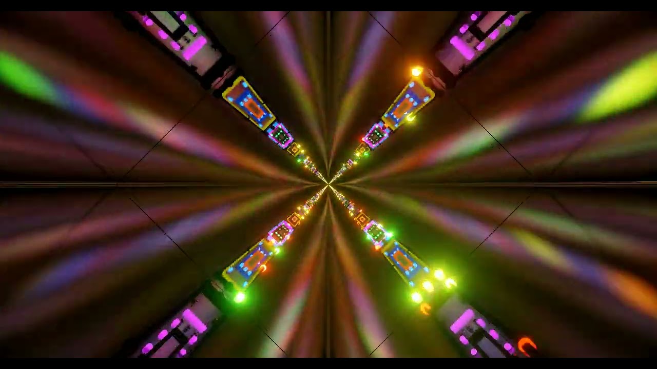 10 Hours Neon Tunnel Screensaver Windows 10 4K UHD 60fps VJ Loop Visual Background for Edits