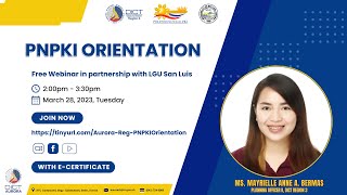 DICT Aurora PNPKI Orientation 2023