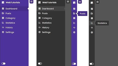 Responsive Side Navigation Bar in HTML CSS And JavaScript | Dashboard Sidebar Menu