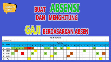 Membuat Absensi dan Menghitung Gaji Pegawai Berdasar Absensi di Excel (free download file latihan)
