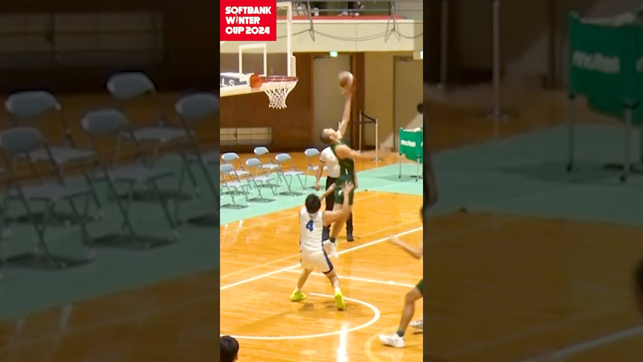 バスケ 福岡第一 背面サーカスショット炸裂⚡️長岡大杜 ( 2年 | SF