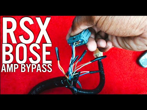 2003 Acura rsx type s Bose amp bypass explained/ new radio install!!
