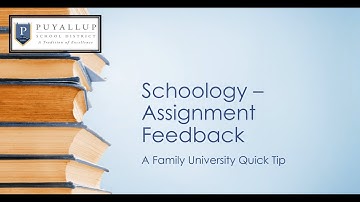 Schoology   Assignment Feedback