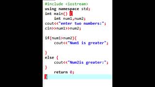 C++ Program to Find Greatest of Two Numbers | If Else